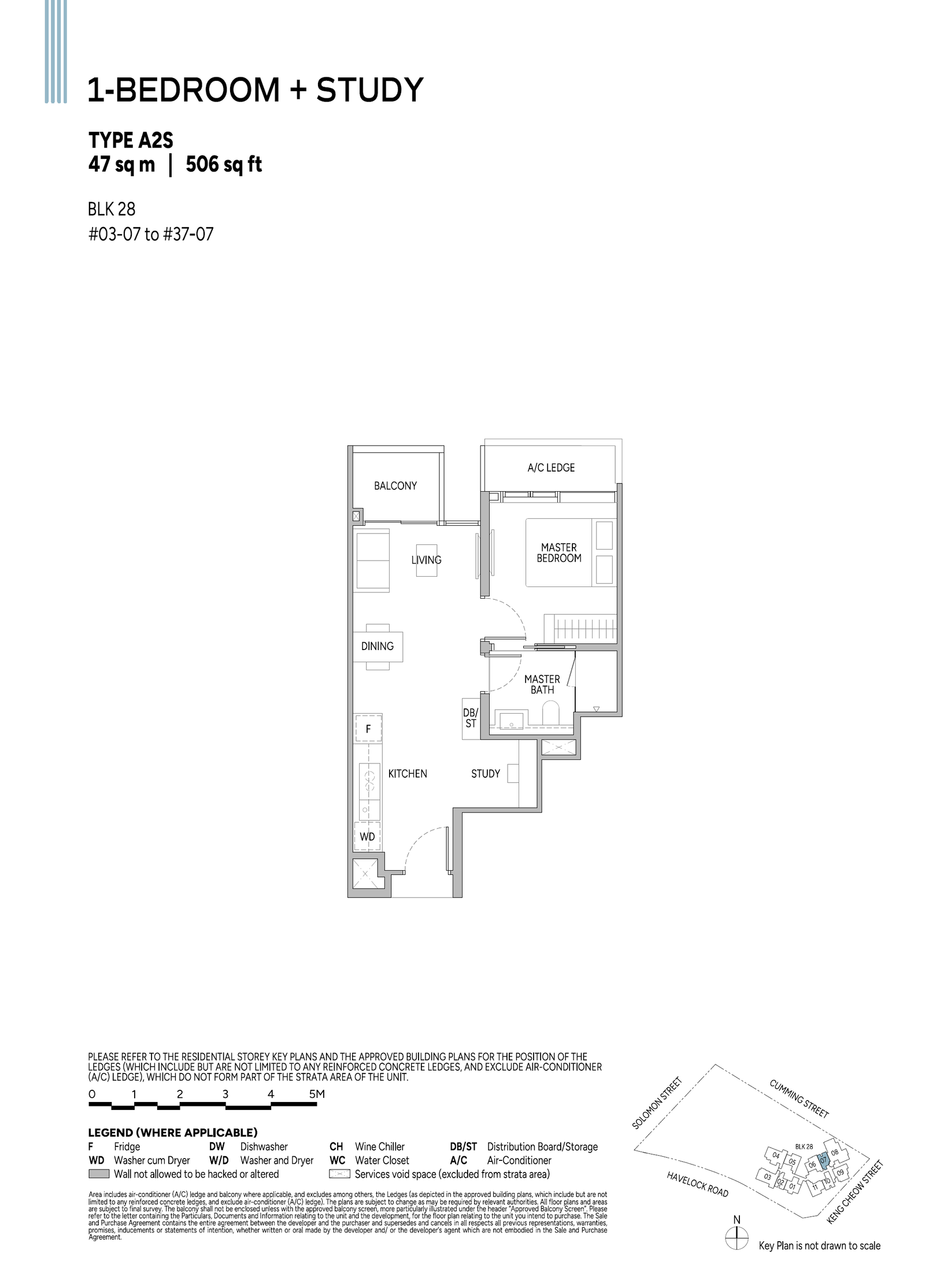 Union Square Residences 1 Bedroom Floor Plan 3