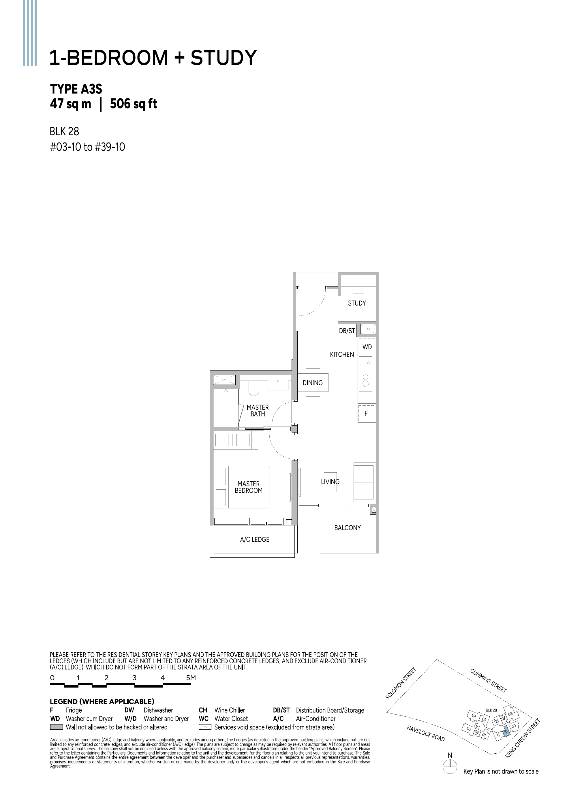 Union Square Residences 1 Bedroom Floor Plan 4